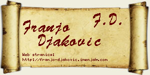 Franjo Đaković vizit kartica